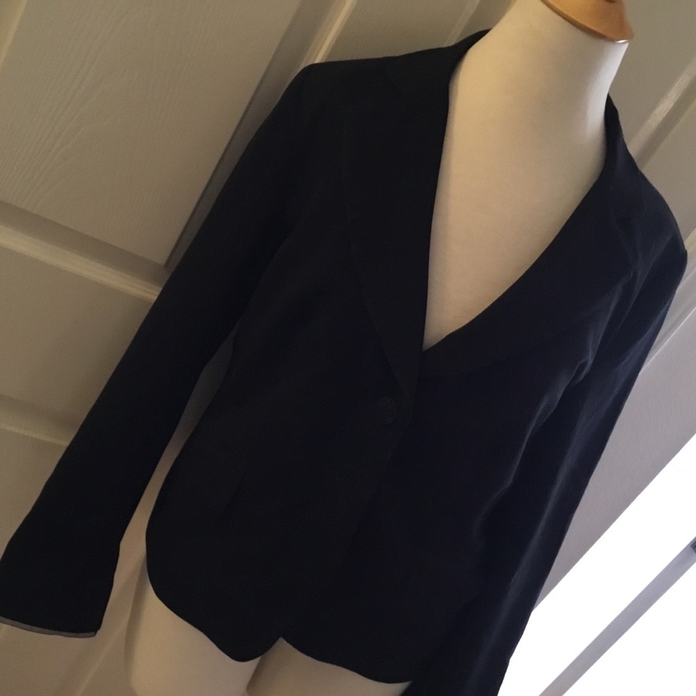 H&M Black Blazer with Button Detail